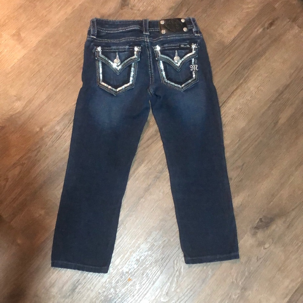 Miss Me Girls Sequin Super Skinny Knee Jeans